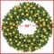 Casafield Artificial Christmas Wreath Holiday Décor for Front Door, Window or Mantel, Green Fir Indoor/Outdoor